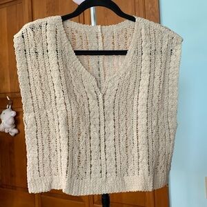 Gorgeous Off White Summer Beach Tank Top Size Medium NWOT